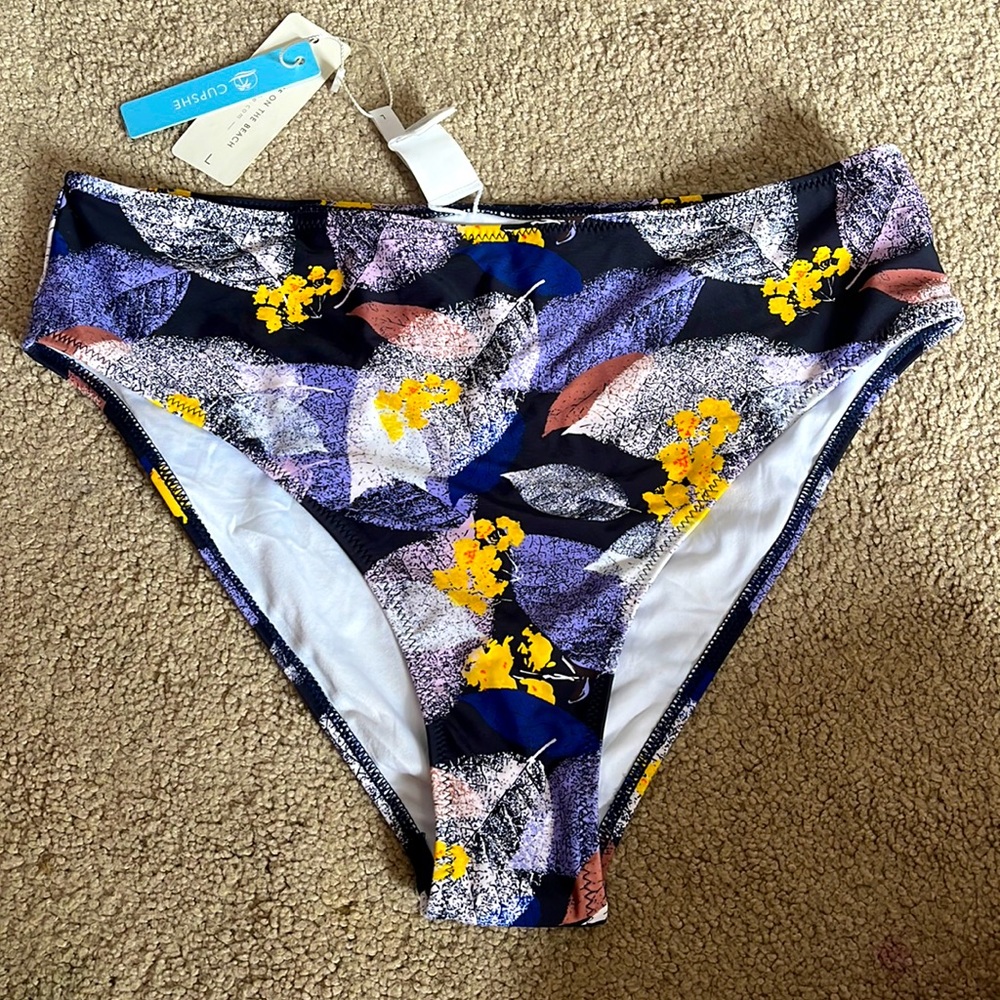 cupshe, large, mix of blues with some yellow and hints of pink